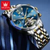 OLEVS 6621 Mens Watch Original Brand  Automatic Mechanical Business Watch Waterproof Watch for Men Calendar Mens Gifts Reloj 3