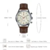 Men's watches 1963 pilot watch 42mm waterproof retro quartz chronograph 6