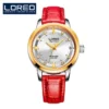 Leather Gold White
