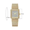 THE BLING KING Women Watch Stainless Steel Iced Out Rhinestone Bling Square Shape Luxury Waterproof Wrist Watches 2