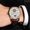 LIGE Men Watches Automatic Mechanical Watch Tourbillon Clock Genuine Leather Waterproof Watch Men Military Wristwatch Man 5