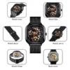 SKMEI Mechanical Watch Men Automatic Watch Quartz Waterproof Hollow Art Strainless Steel Strap montre homme Fashion Clock 9184 5
