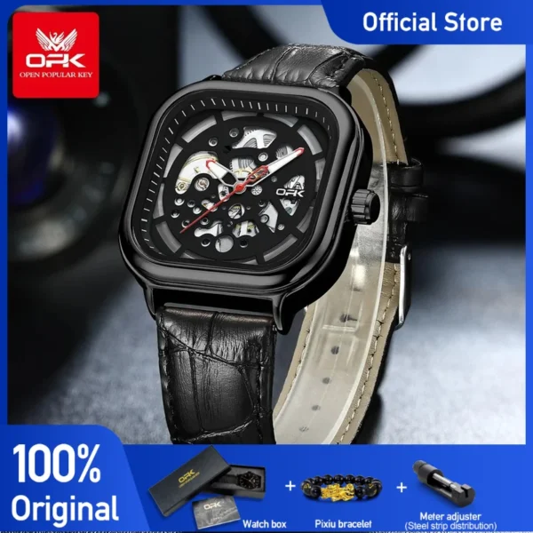 OPK 8173 Watches For Men Casual Simple Original Automatic Mechanical  Waterproof Luminous High Quality Wristwatch Reloj Hombre 1