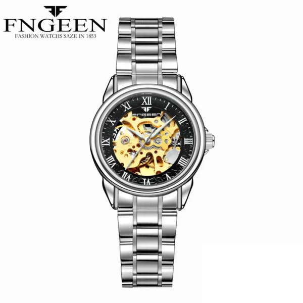 Relogio Feminino Women Watches Self Wind Automatic Mechanical Wristwatches Tourbillon Skeleton Hodinky Female Orologio Meccanico 2