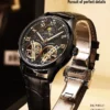 Ailang men's watch double flywheel 2020new leather fashion stainless steel automatic Moon phase famous mechanical watch 6