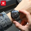 OLEVS Fashion Men's Watches Minimalism Ultrathin Original Quartz Wristwatch Waterproof Watch for Man Luminous Casual Mesh Strap 2