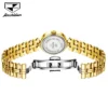 JinShiDun 8987 Luxury Fashion Womens Watch Swiss Movement Date Waterproof Quartz Watch Gold Elegant Diamond Scale Original Watch 2