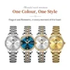 OLEVS Women's Watches Simple Elegant Diamond Bezel Original Quartz Watch for Ladies Waterproof Luminous Date Stainless Steel New 6