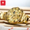 OLEVS Watches For Men Classic with Date Dress Luxury Big Face Waterproof Luminous Men's Wrist Watch Stainless Steel Men Watch 4