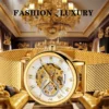 Forsining Elegant Fashion Women's Mechanical Watch Skeleton Movement Roman Luminous Numerals Mesh Strap Female Luxury Wristwatch 3