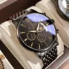 OLEVS Men's Watch Waterproof Luminous Wrist Watch Quartz Stainless Steel Watch for Men Pilot Top Brand Male Watches 4