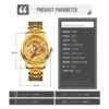Skmei Reloj Hombre Luxury Automatic Watch Men Hollow Dial Mechanical Watches For Mens Fashion Stainless Steel Band Clock 6