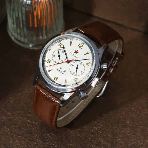 Men's watches 1963 pilot watch 42mm waterproof retro quartz chronograph 1