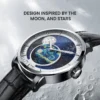 AGELOCER Original Astronomer Watch Van Gogh Oil Painting Men Luxury Automatic Mechanical Moon Phase Watch Birthday Gift for Men 2