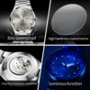 OLEVS Men's Watches Fine Steel Fashion Original Automatic Mechanical Wristwatch Waterproof Luminous Date Business Watch for Man 5