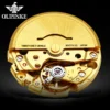 OUPINKE 3177 Luxury Men's Watches Comfortable Leather Strap Automatic Mechanical Watch for Man Starry Sky Earth Dial Sapphire 5