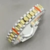 BLIGER 31mm Luxury Women Automatic Watch Two Tone Gold Bracelet Diamond Bezel Sapphire Glass  White Mother Pearl Dial Waterproof 5