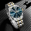 Men Watch Water Diamond Luxury Night Glow Double Calendar Quartz Movement 41mm Blue Gold Stainless Steel Fashion Business Watch 3
