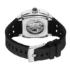 MEGIR Black Silicone Bracelet Men's Mechanical Watch Luxury Automatic Movement Skeleton Men Wristwatch Luminous Hands Watches 6