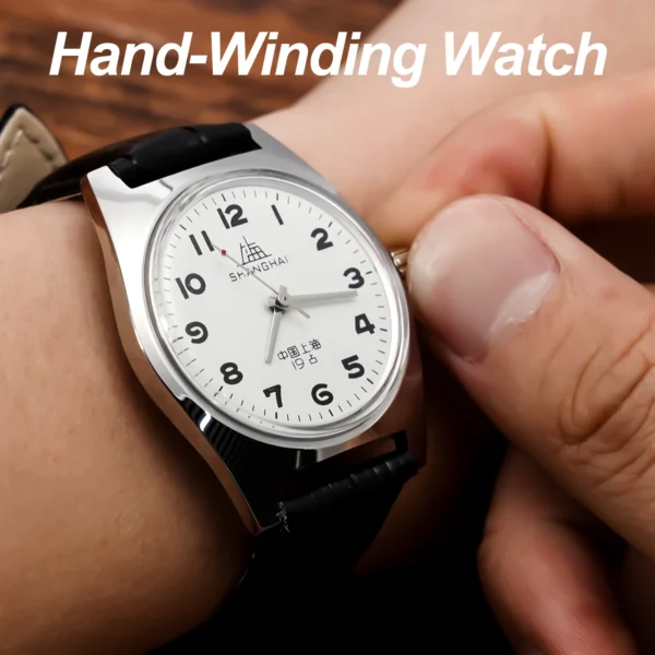 Vintage-Inspired Shanghai 7120 Watch 36mm - Mechanical Men's Wristwatch for Collectors & Watch Enthusiasts 2