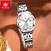 OLEVS Fashion Brand Original Women's Watches Waterproof Calendar Quartz Watch Versatile Simplicity Gift Set Female Wristwatch 4