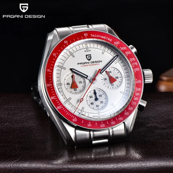 PAGANI DESIGN New Men’s Watch Chronometer Sapphire Mirror Red Quartz Watch For Men Waterproof Luminous Relogio Masculino 2025 2