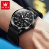 OLEVS Men's Watches Simple Light Luxury Original Quartz Wristwatch Double Digital Dial Waterproof Luminous Nylon Bracelet 3