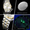 OLEVS Classic Simplicity Men's Watches Business Automatic Mechanical Watch Waterproof Dual Calendar Stainless steel Brand Watch 5