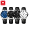OLEVS TY716 Mens Watch Original Fashion Quartz Watch For Men Waterproof Leather Strap Calendar Daily Automatic Date Mens Gifts 6