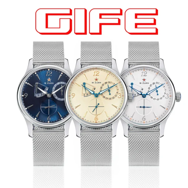1963 Pilot Watch of Men 40mm Automatic Mechanial Wristwatches Original ST1780 Movement Sapphire Crystal Waterpoorf Retro Clock 2