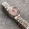 Bliger Dress Silver Rose Gold Fluted Bezel 26mm Pink MOP Diamond Dial Sapphire NH05 Automatic movement Watches for Women 5