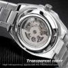 Forsining Casual Automatic Watch 3D Diamond Skeleton Hollow Mens Wristwatches Luminous Military Watches Tourbillon Montre Homme 5