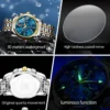 OLEVS 3655 Original New Quartz Watch for Men Chronograph Waterproof Business Man Watch Wristwatch Stainless Steel Luxury Watch 5