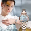 OUPINKE A3180 Women Watch Luxury Brand Automatic Mechanical Watch Tungsten Steel Watchstrap Waterproof Day-Date Watch With Box 4