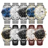 OLEVS Top Luxury Brand Men's Watches Luminous Moon Phase Stainless Steel Chronograp Calendar Quartz Watch Original Wristwatch 6