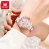OLEVS 9999 Elegant Women Watch Multi functional Calendar Diamond Watch Simple Bracelet Set Luxury Brand Women Quartz Watch Reloj 4