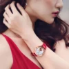 BERNY Luxury 18K Gold Mechanical Watch for Women Automatic Self-Wind Sapphire Ladies Wristwatch 72 Diamond 5ATM Skeleton Design 3